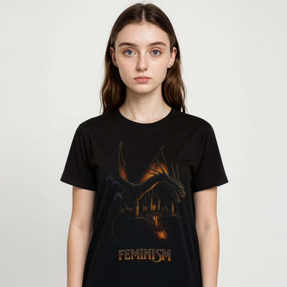 T-shirt Feminism Dragon — zdjęcie 2
