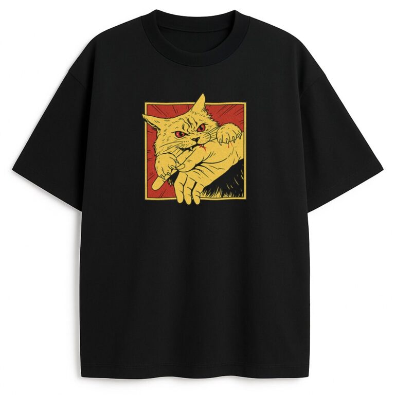 T-shirt Furious Cat Bite
