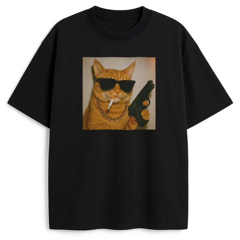T-shirt Cat Gangsta Madafaka