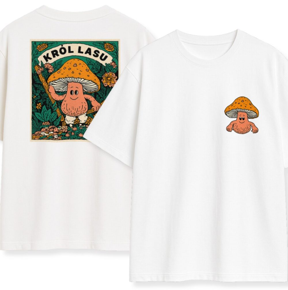T-shirt dwustronny Król Lasu Cartoon — zdjęcie 1