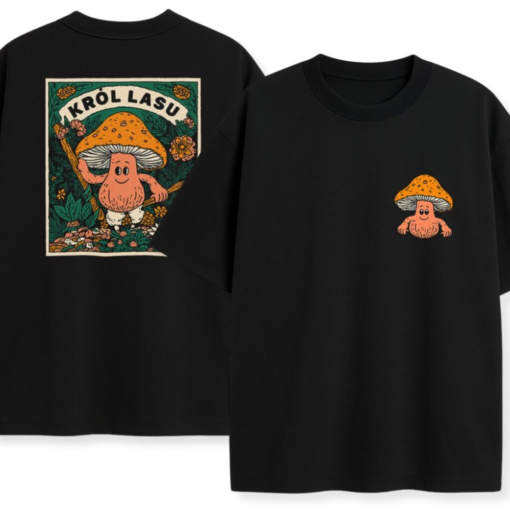 T-shirt dwustronny Król Lasu Cartoon — zdjęcie 2