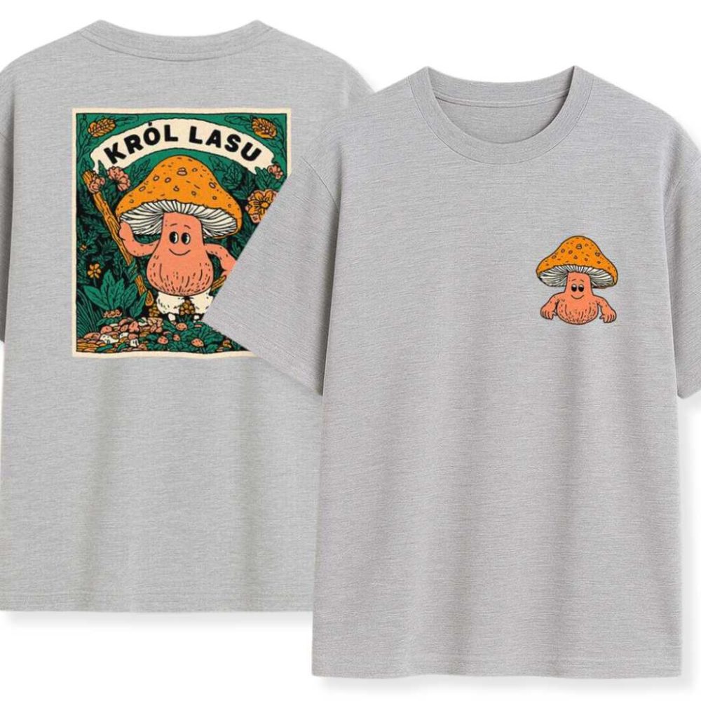 T-shirt dwustronny Król Lasu Cartoon — zdjęcie 3
