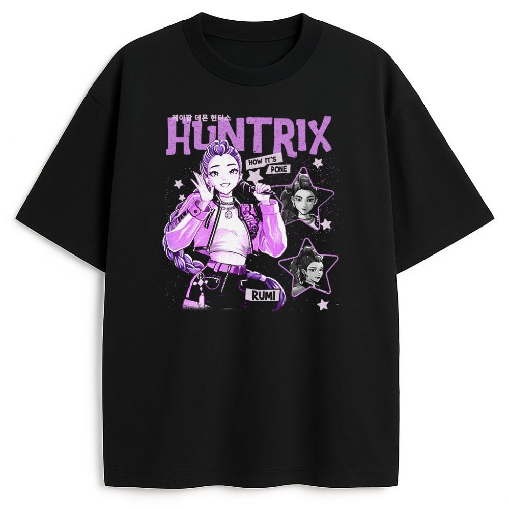 T-shirt Kpop Demon Hunters Rumi Stars — zdjęcie 2
