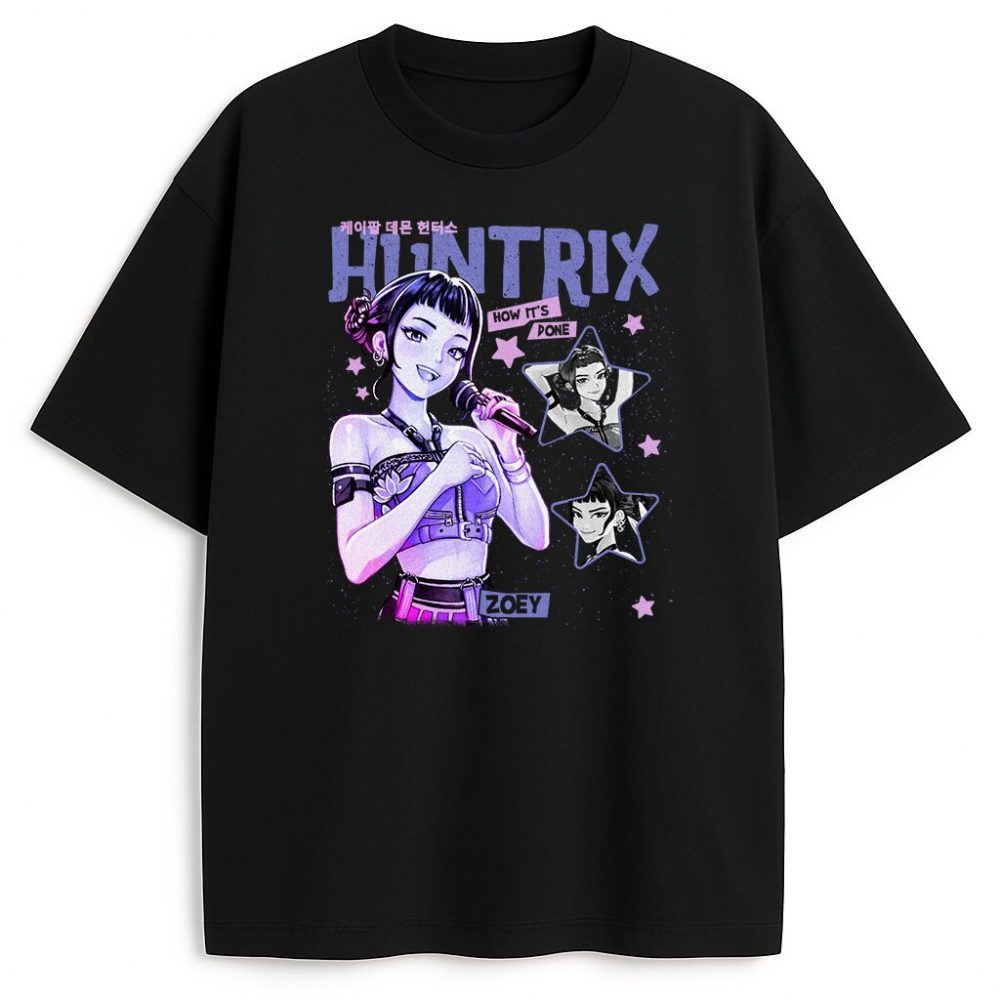 T-shirt Kpop Demon Hunters Zoey Stars — zdjęcie 2