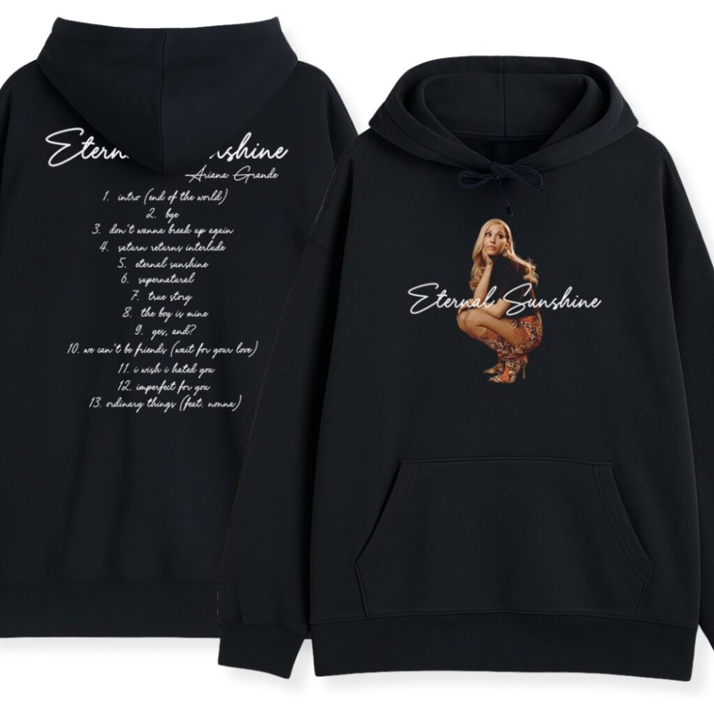 Dwustronna bluza z kapturem Ariana Grande CD Wyprzedaż — zdjęcie 1