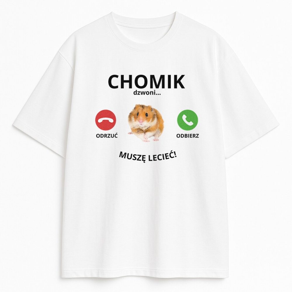 T-shirt Chomik Dzwoni Muszę Lecieć — zdjęcie 1