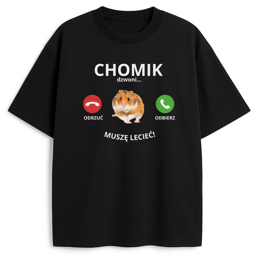 T-shirt Chomik Dzwoni Muszę Lecieć — zdjęcie 2