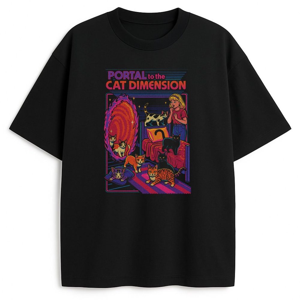 T-shirt Portal To The Cat Dimension — zdjęcie 1