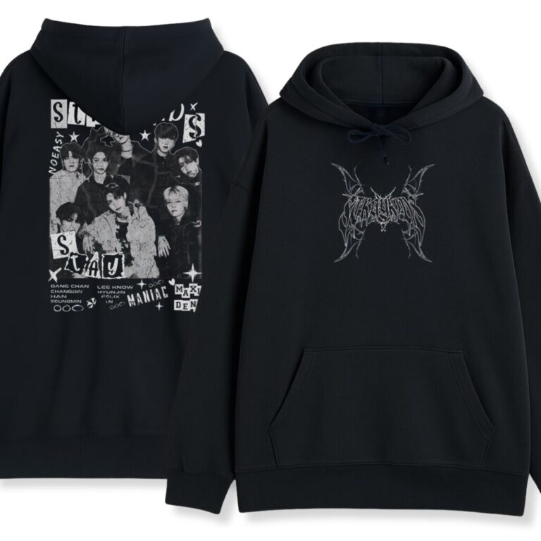 Dwustronna bluza z kapturem Stray Kids Oldschool