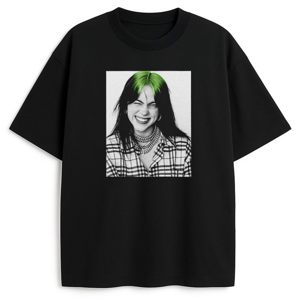 T-shirt Billie Eilish Happy Wyprzedaż — zdjęcie 1