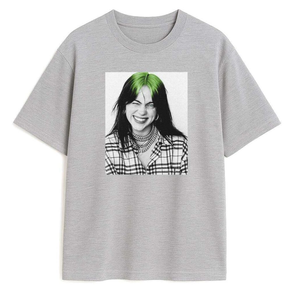 T-shirt Billie Eilish Happy Wyprzedaż — zdjęcie 2