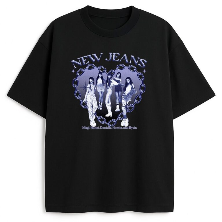 T-shirt NewJeans Heart Wyprzedaż