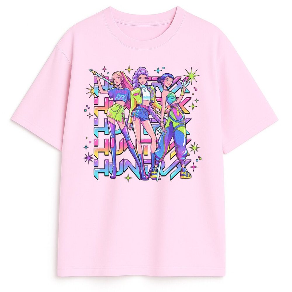 T-shirt Kpop Demon Hunters Neon Girls — zdjęcie 2