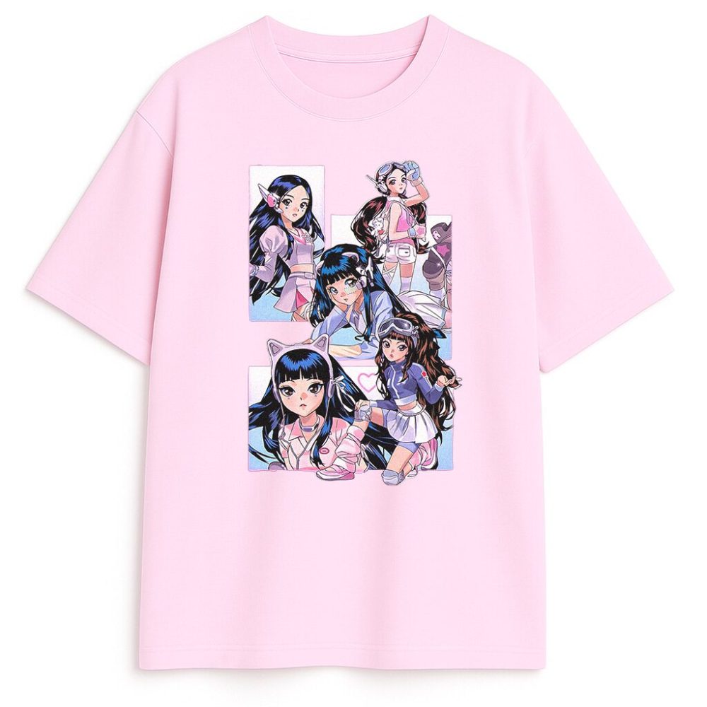 T-shirt NewJeans Anime Girls Wyprzedaż — zdjęcie 1