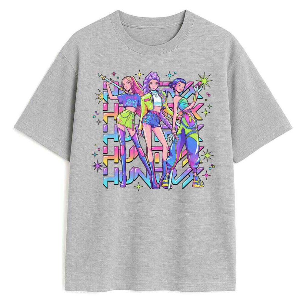 T-shirt Kpop Demon Hunters Neon Girls — zdjęcie 1