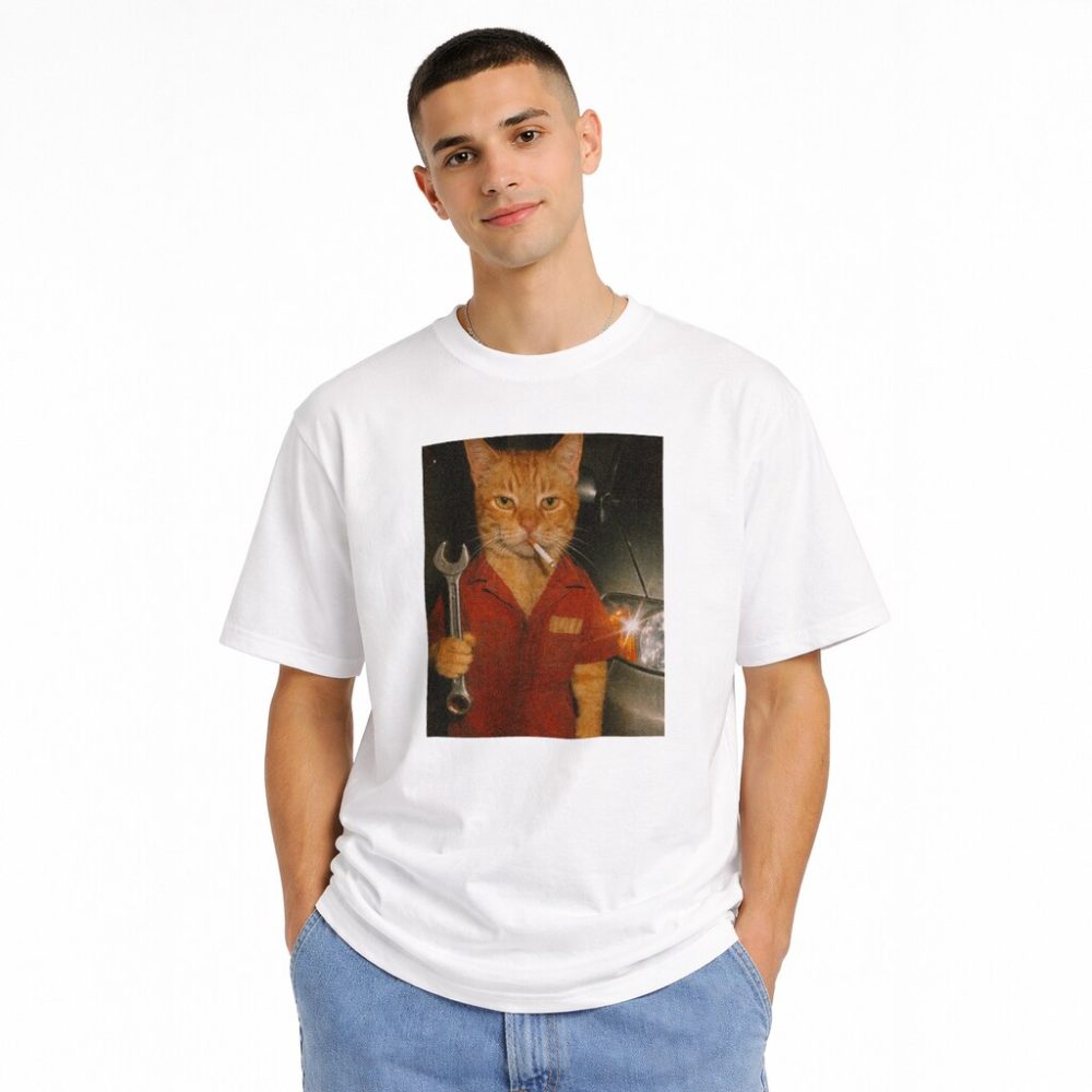 T-shirt Kot Mechanik — zdjęcie 4