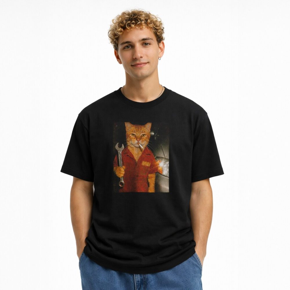 T-shirt Kot Mechanik — zdjęcie 2
