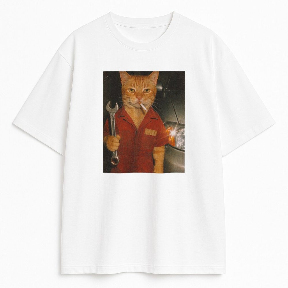 T-shirt Kot Mechanik — zdjęcie 3