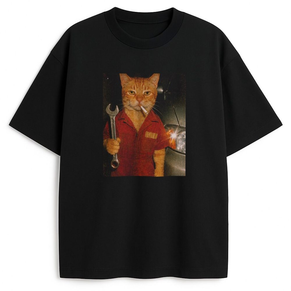 T-shirt Kot Mechanik — zdjęcie 1