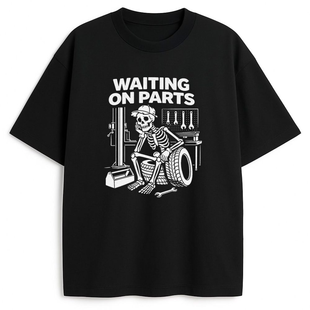 T-shirt Waiting On Parts — zdjęcie 1
