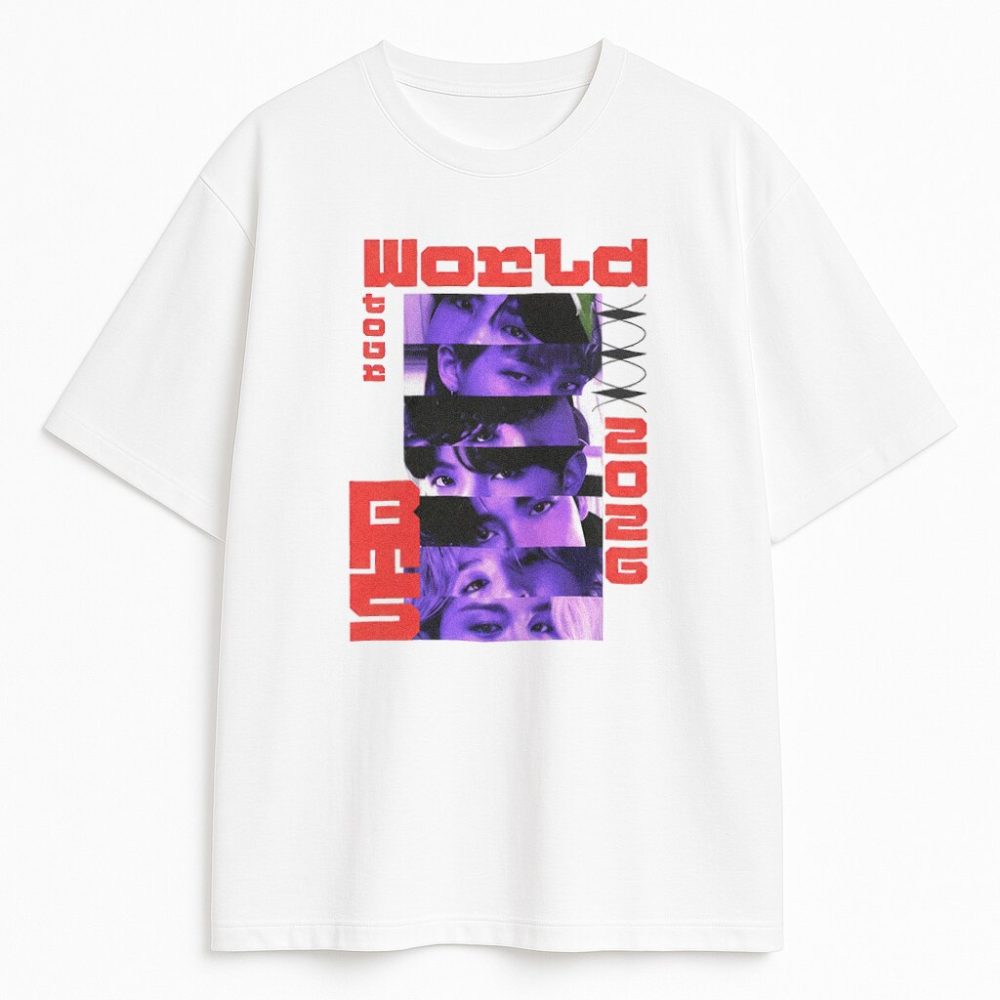 T-shirt BTS World Tour Purple Eyes — zdjęcie 1