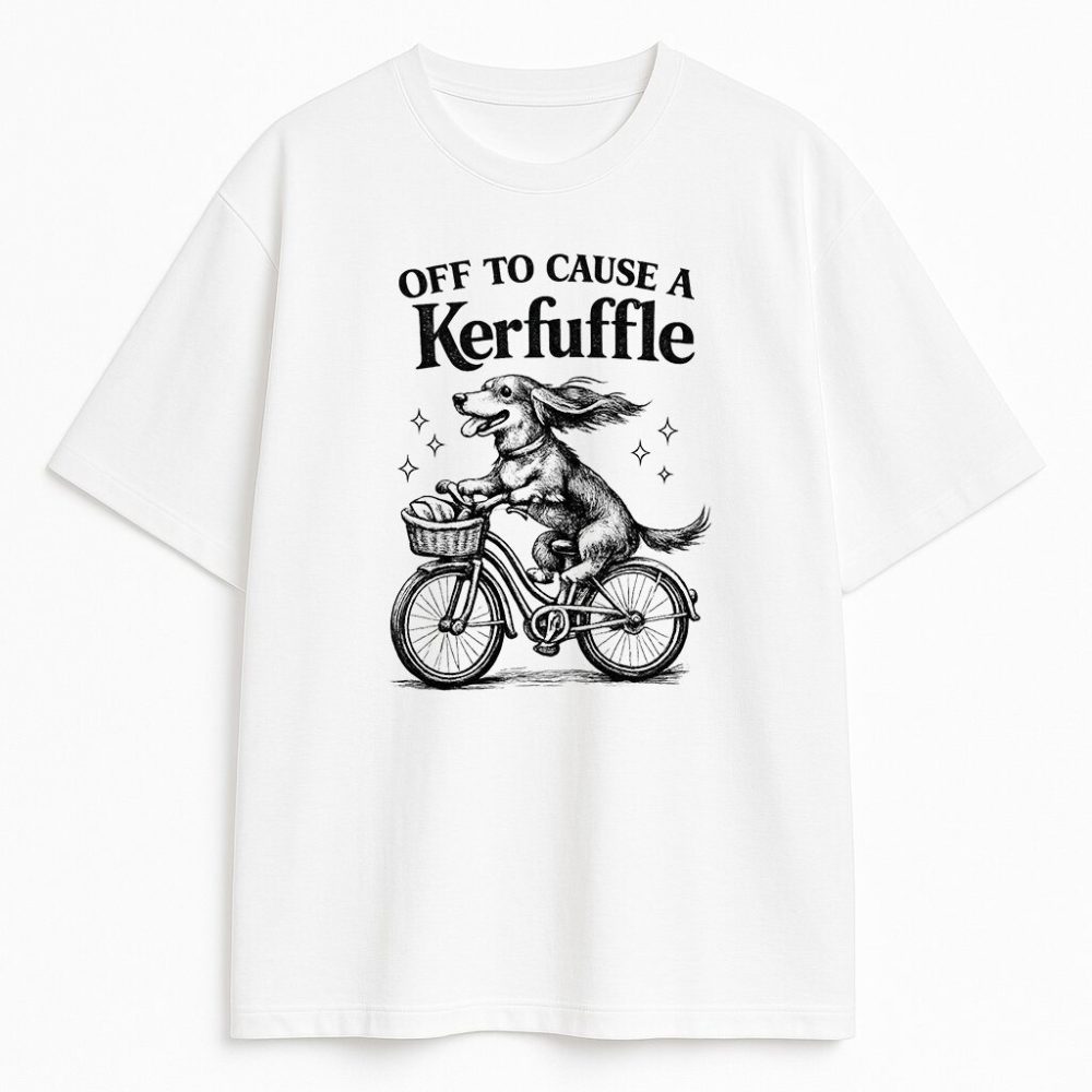 T-shirt Jamnik Off To Cause A Kerfuffle — zdjęcie 3