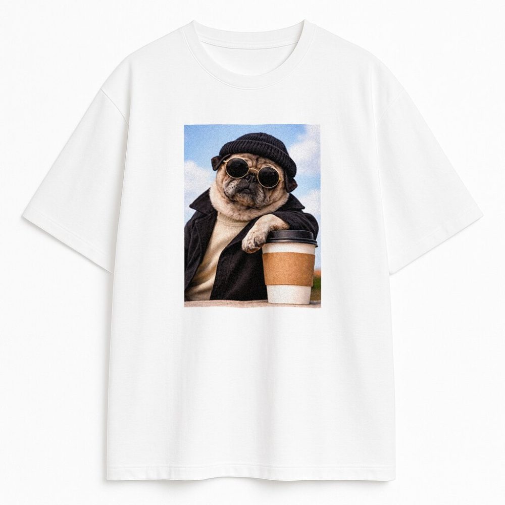 T-shirt Pug The Professional — zdjęcie 1