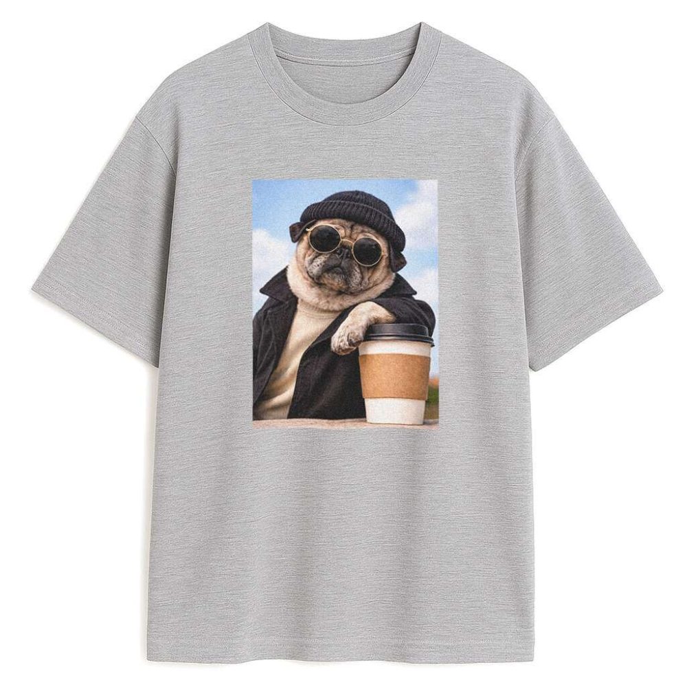 T-shirt Pug The Professional — zdjęcie 2