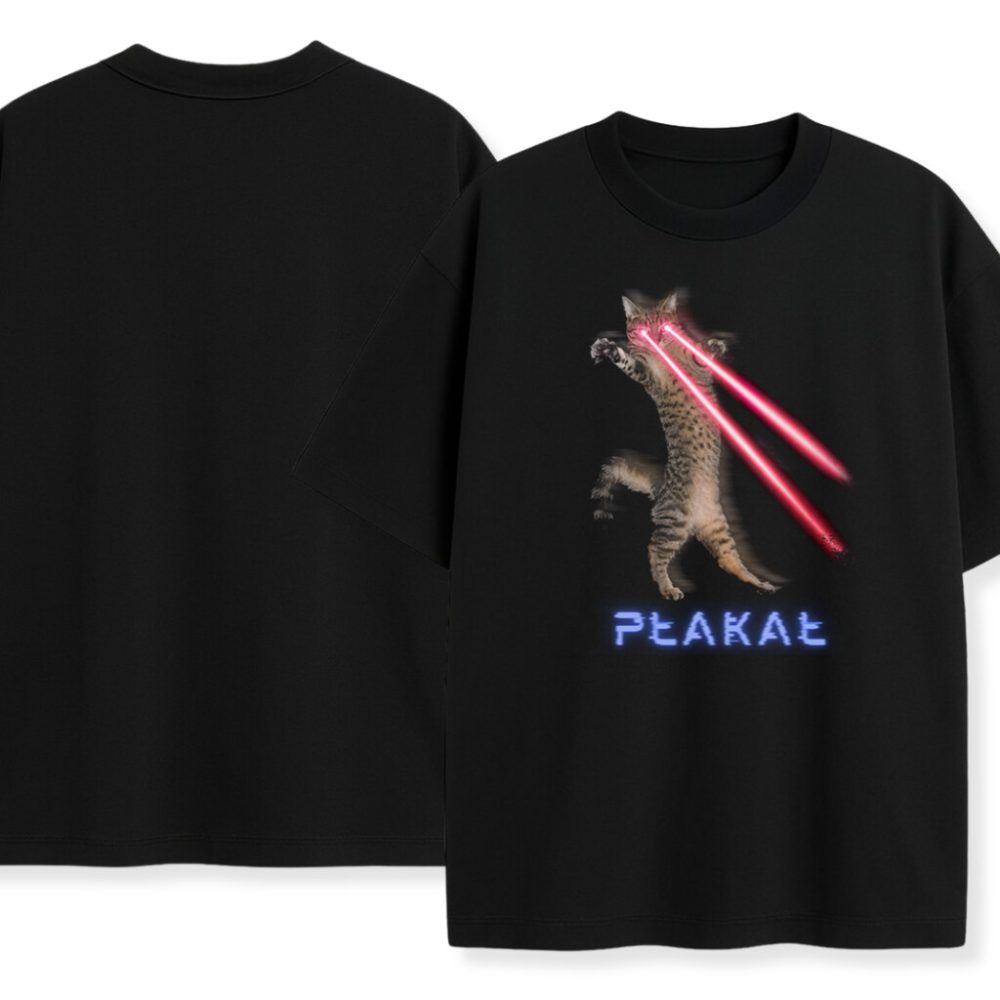 T-shirt Płakał Kot Lasery — zdjęcie 5