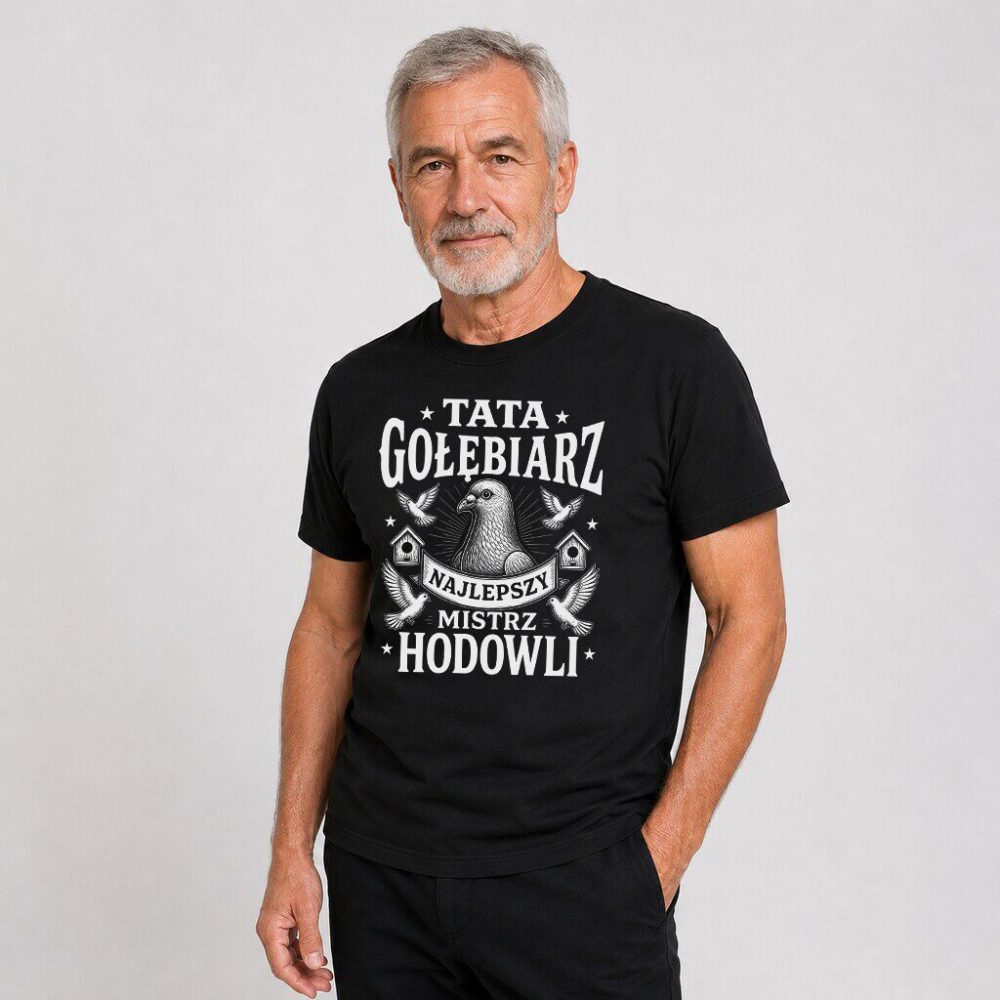 T-shirt Tata Gołębiarz Najlepszy Mistrz Hodowli — zdjęcie 6