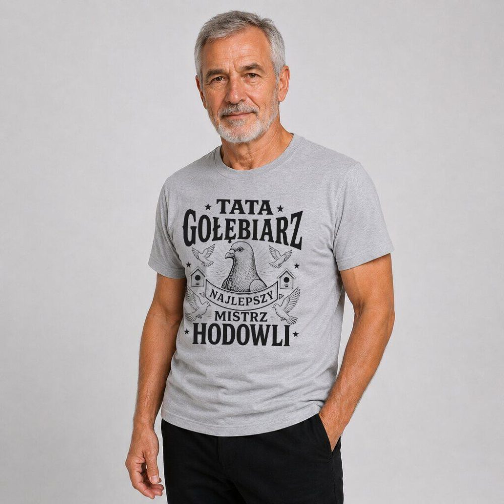 T-shirt Tata Gołębiarz Najlepszy Mistrz Hodowli — zdjęcie 7