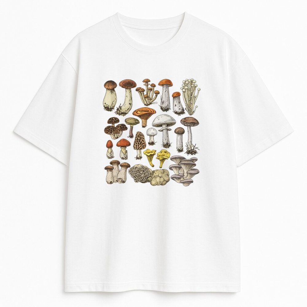 T-shirt Grzyby Rycina — zdjęcie 1